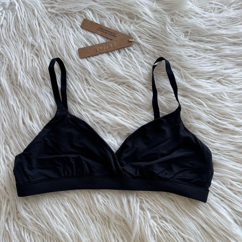 Skims Fits Everybody Crossover Bralette Onyx Size Medium
